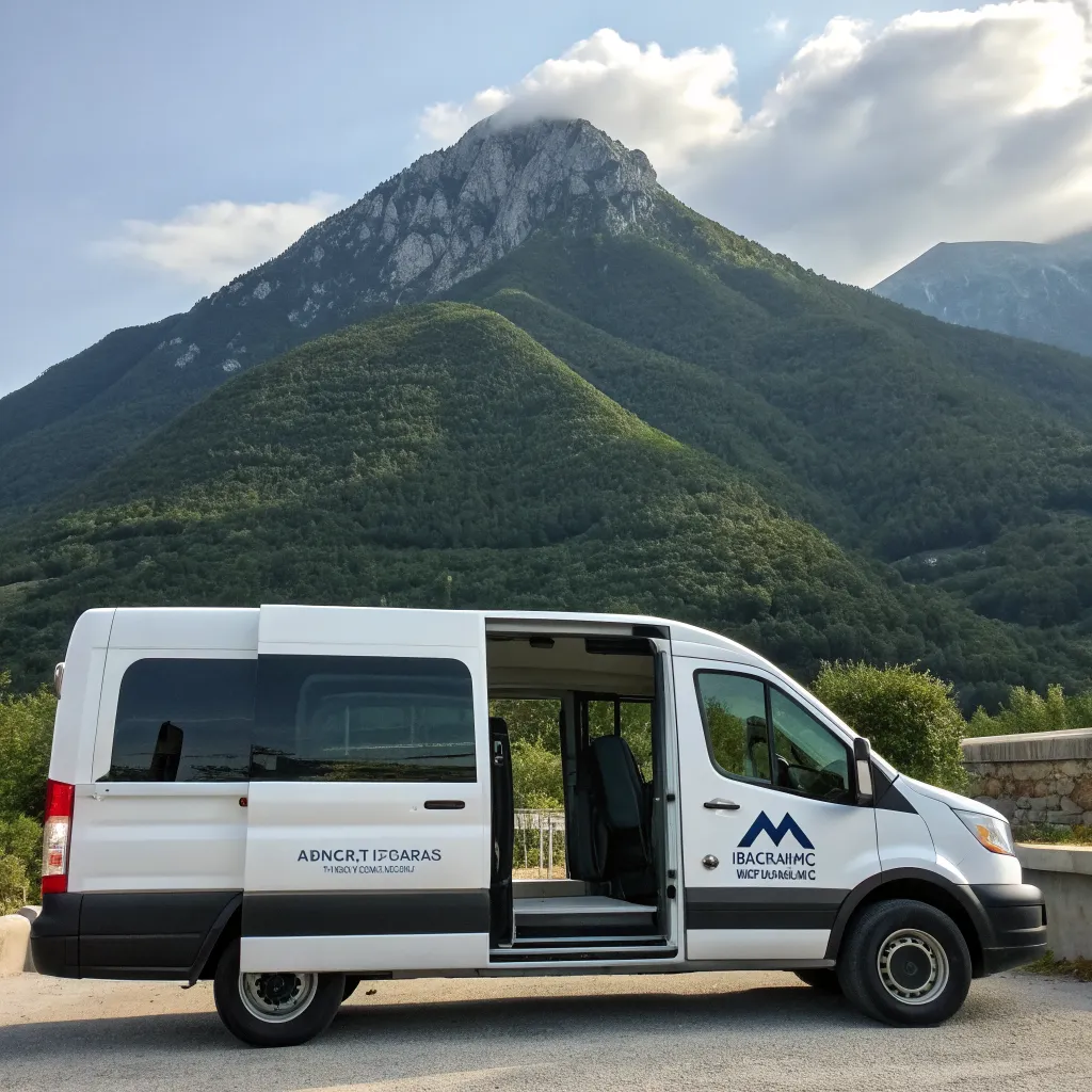 Mount Olympus transfer van